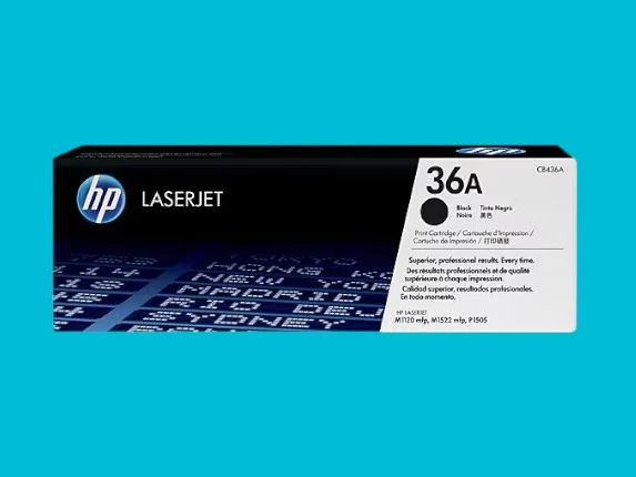 HP 36A Black Original LaserJet Toner Cartridge (CB436A)