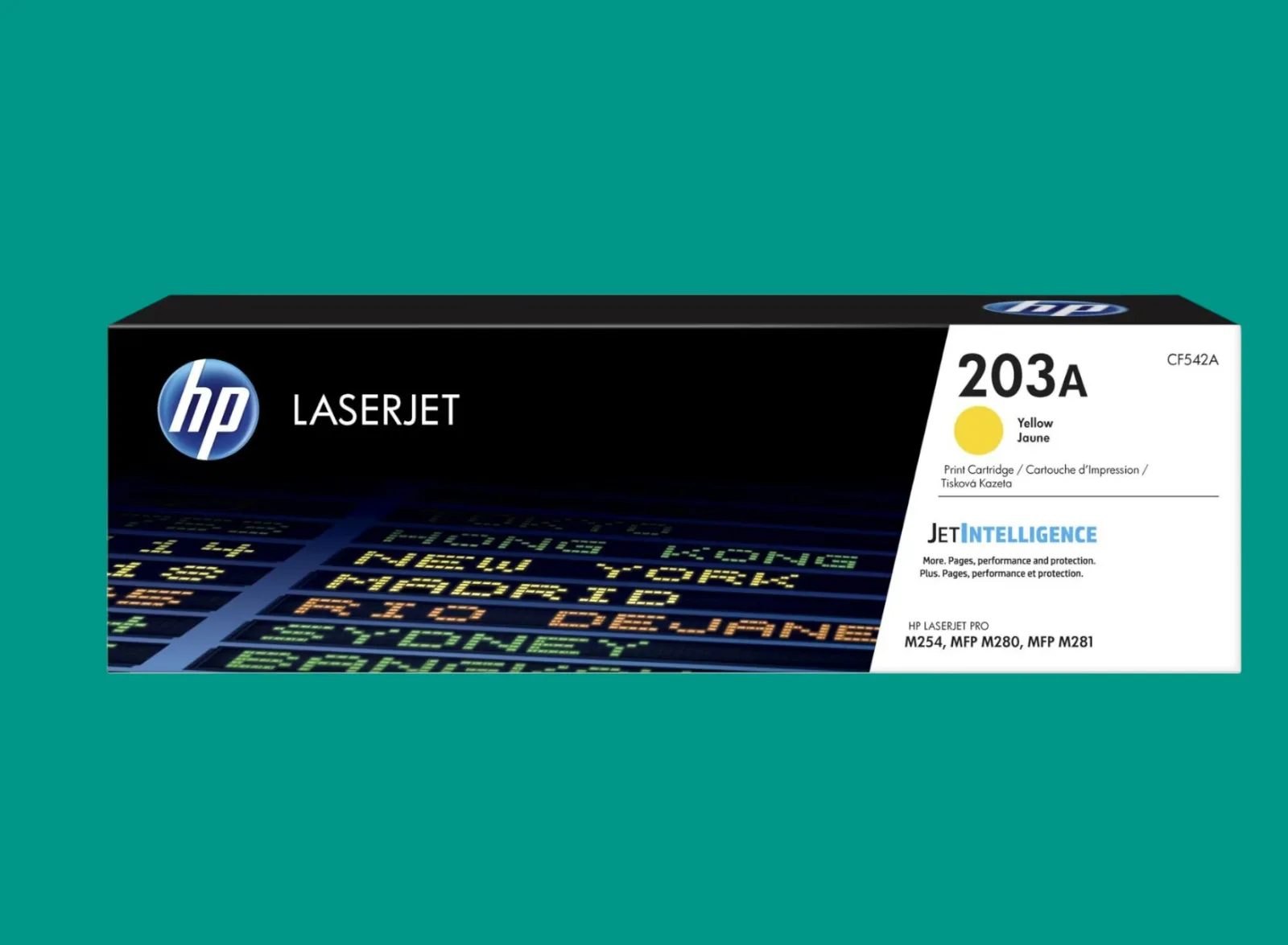 HP 203A Yellow Original LaserJet Toner Cartridge (CF542A)