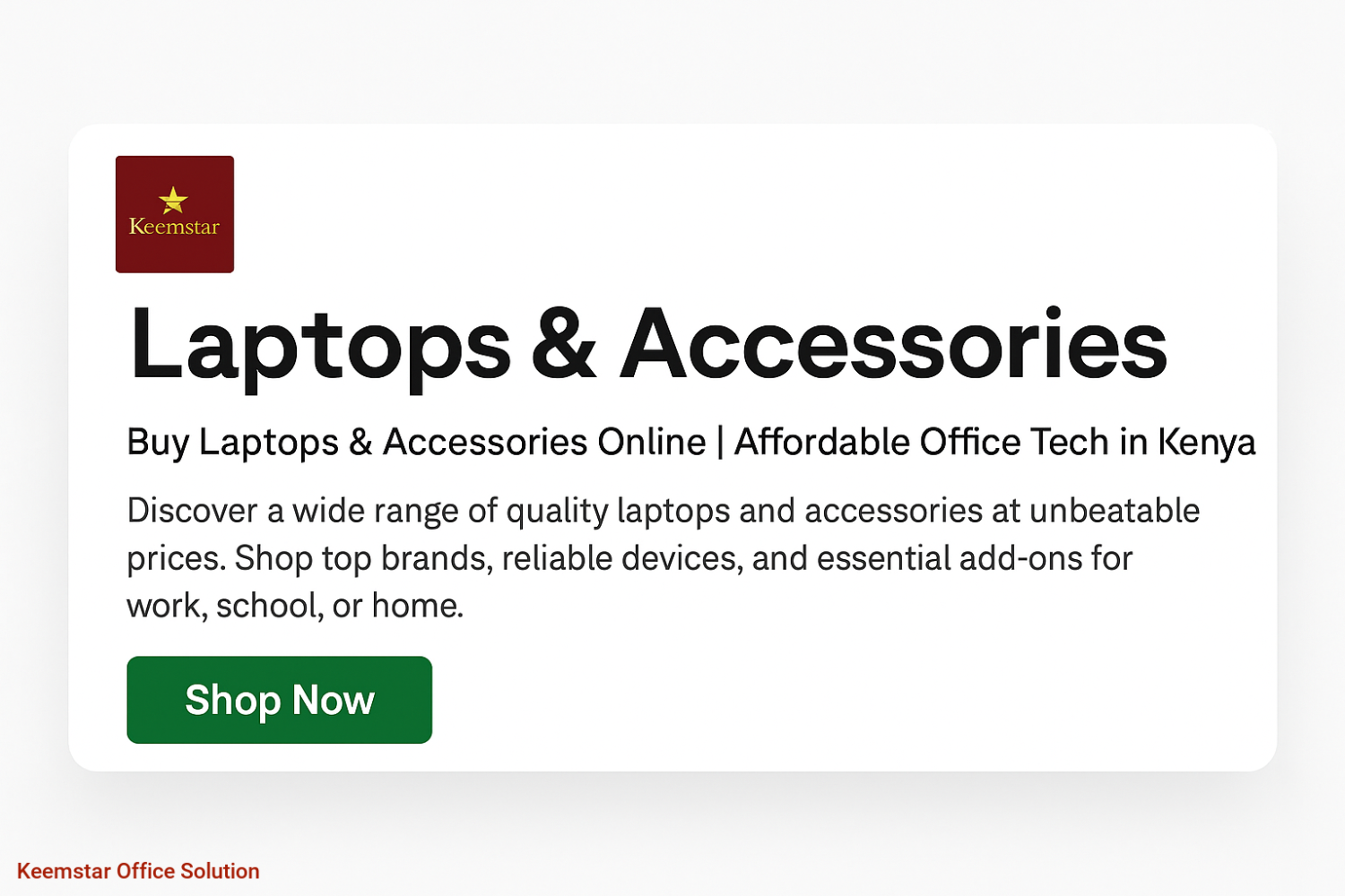 Laptops & Accessories