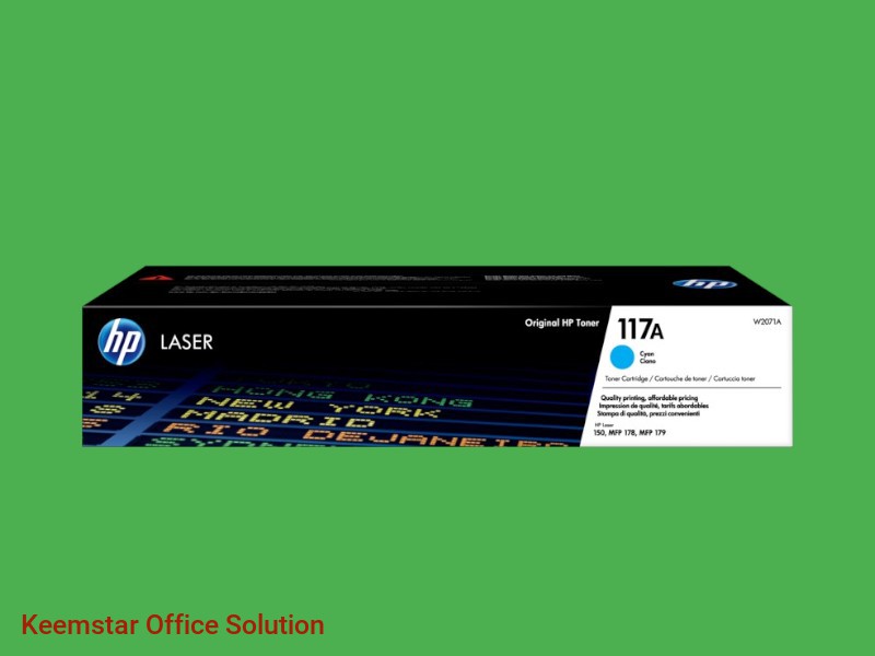 Original HP 117A Cyan Toner Cartridge (W2071A) - High Quality & Reliable Printing